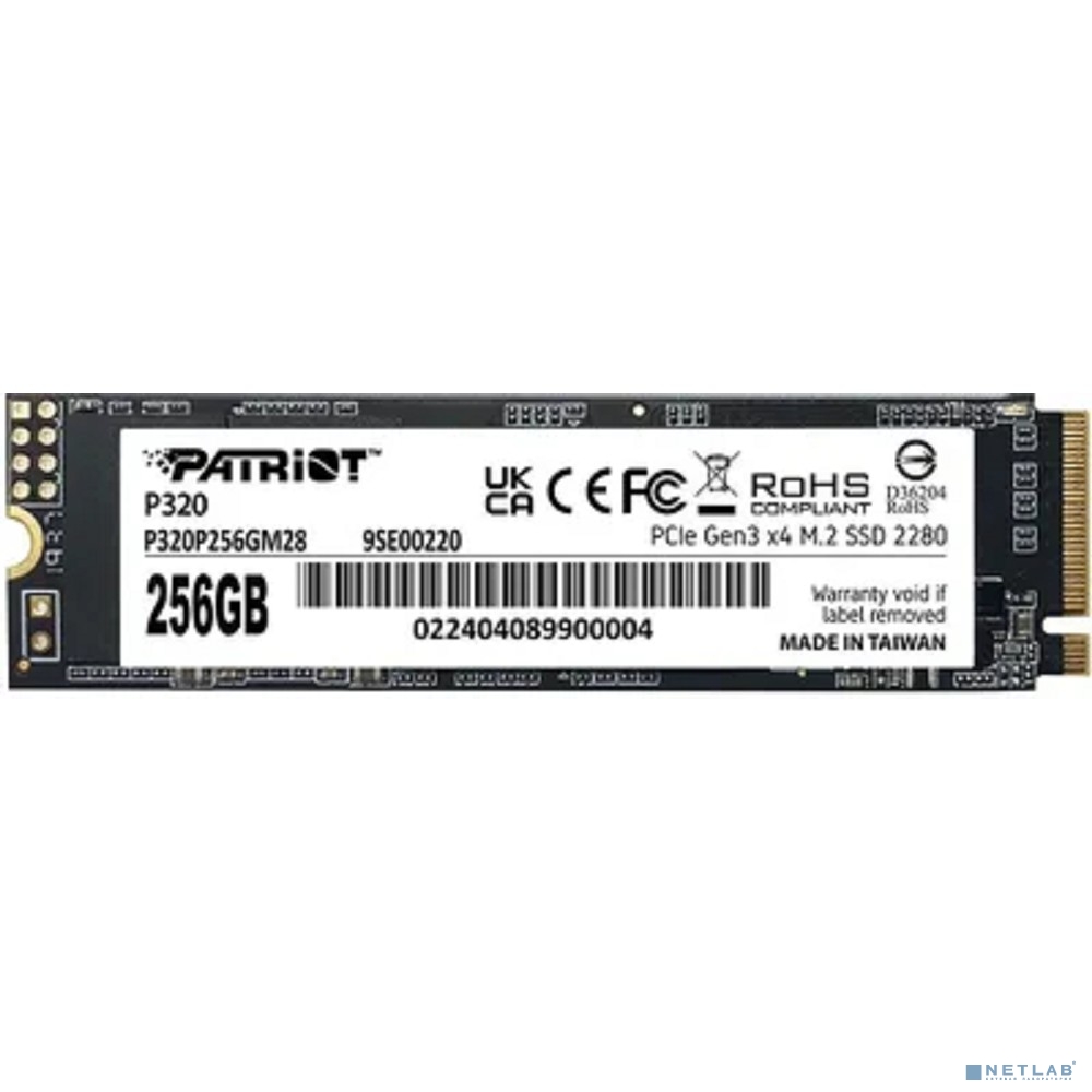 Patriot SSD PCIe 3.0 x4 256GB P320P256GM28 P320 M.2 2280