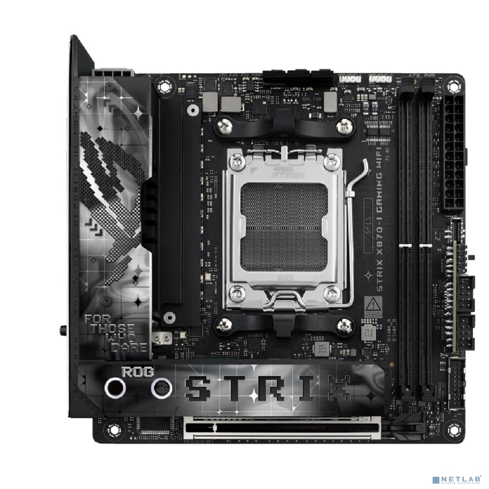 ASUS ROG STRIX X870-I GAMING WIFI (Socket AM5, ATX, 4xDDR5(192GB), HDMI, 1xPCIe5.0x16/2xPCIe 4.0x16/1xLAN (2.5GbE), WiFi7, 2xSATA 6Gb/s, 4xM.2, 2xUSB4, 2xType-C,4xUSB 3.2, 3xUSB 2.0)