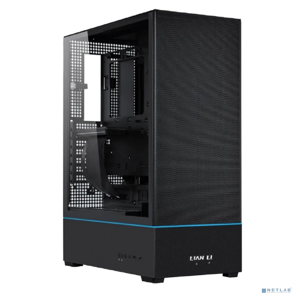 Lian Li Корпус SUP01X / Black / 3 x 120mm PWM Fan / PCIe4.0 Riser Cable / Mid-Tower, TG / G99.SUP01X.R0