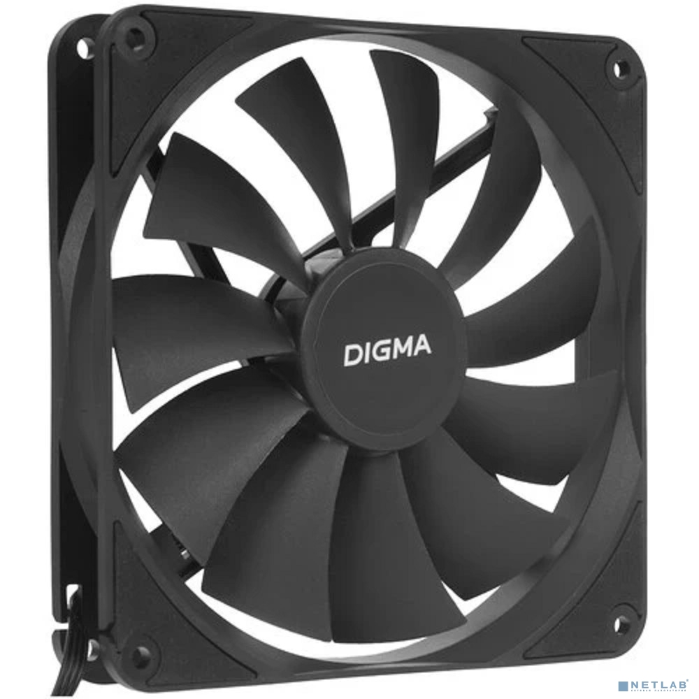 Вентилятор Digma DFAN140PWM-1BK 140мм черный 4-pin Ret