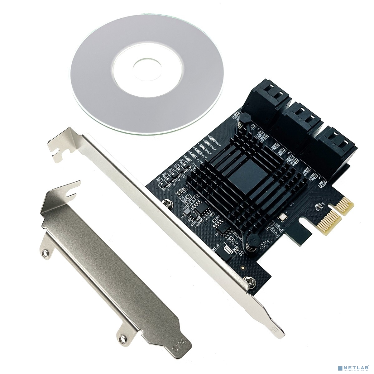 Espada Контроллер PCI-E, SATA3 6port, чип JMB575 + ASM1061 (PCIe6SATAJA) (45999)
