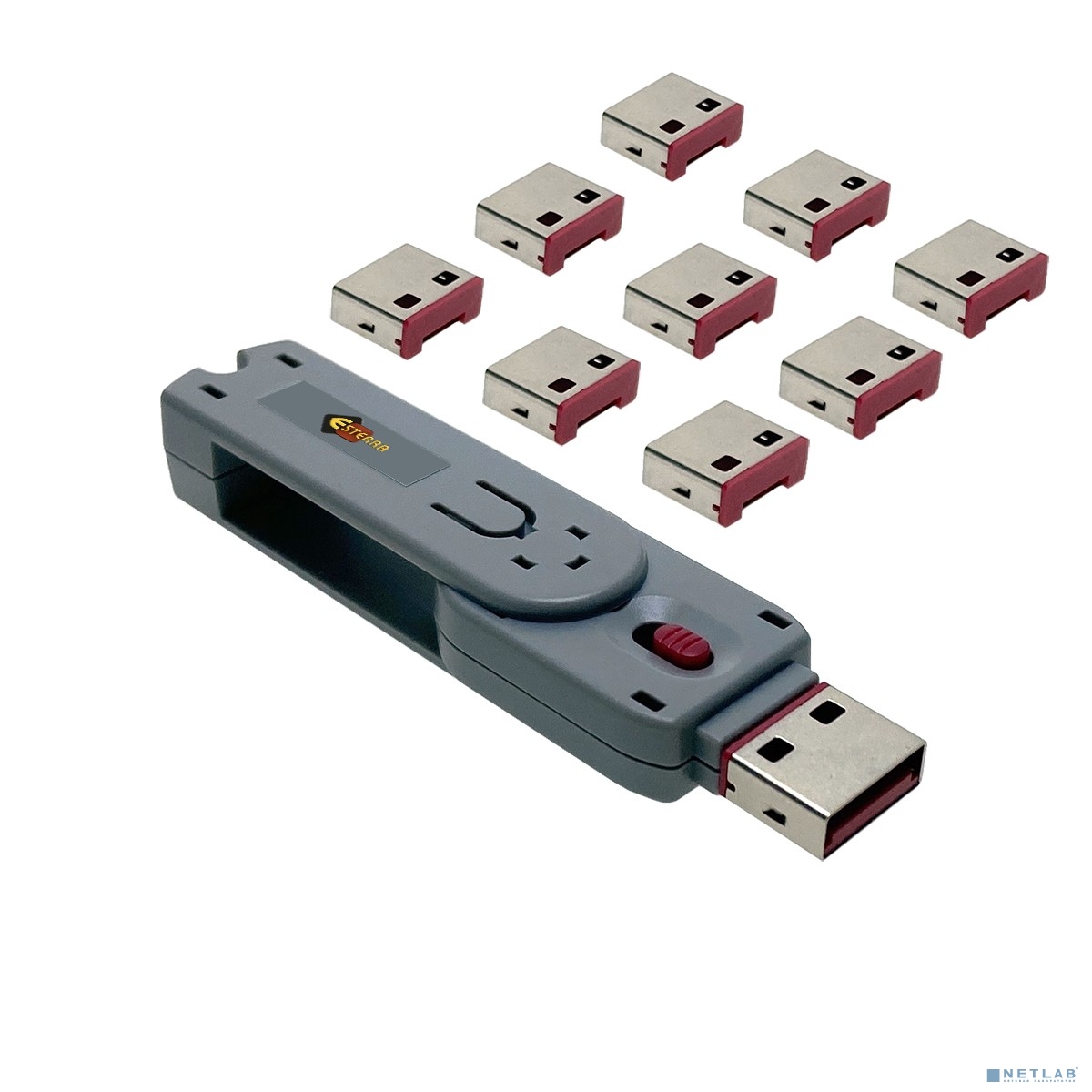 Espada USB блокиратор портов (в комплекте 10 заглушек) ELock10, Esterra (46006)