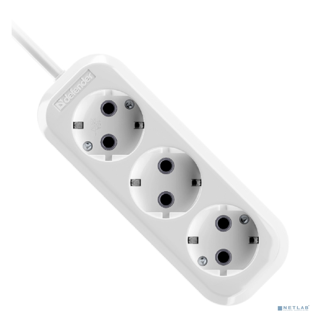 Defender Удлинитель R330 16 А, 2 м , с заземлением