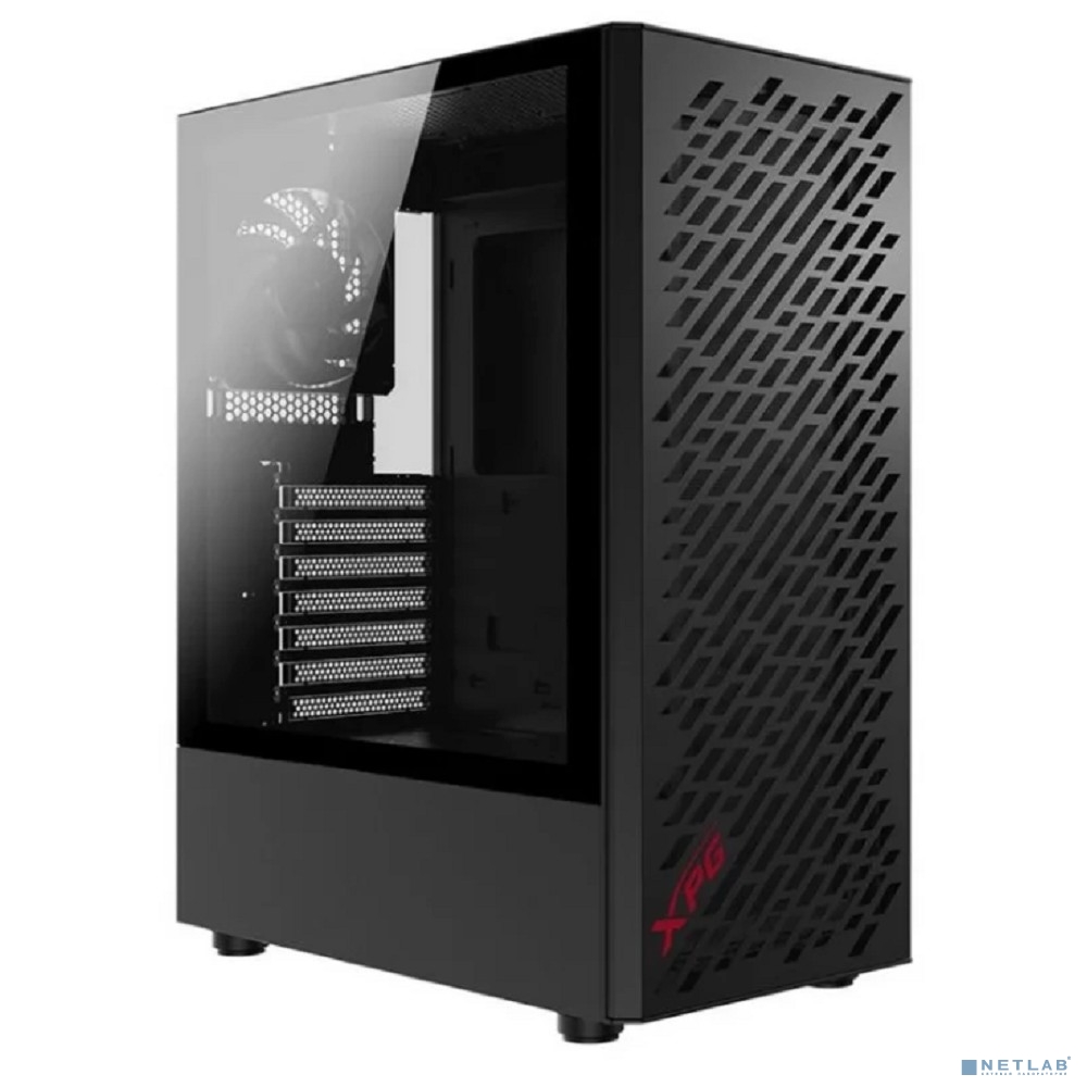 XPG VALOR AIR black / ATX / tempered glass / 4x 120mm black fans/front magnet filter/ VALORAIRMT-BKCWW