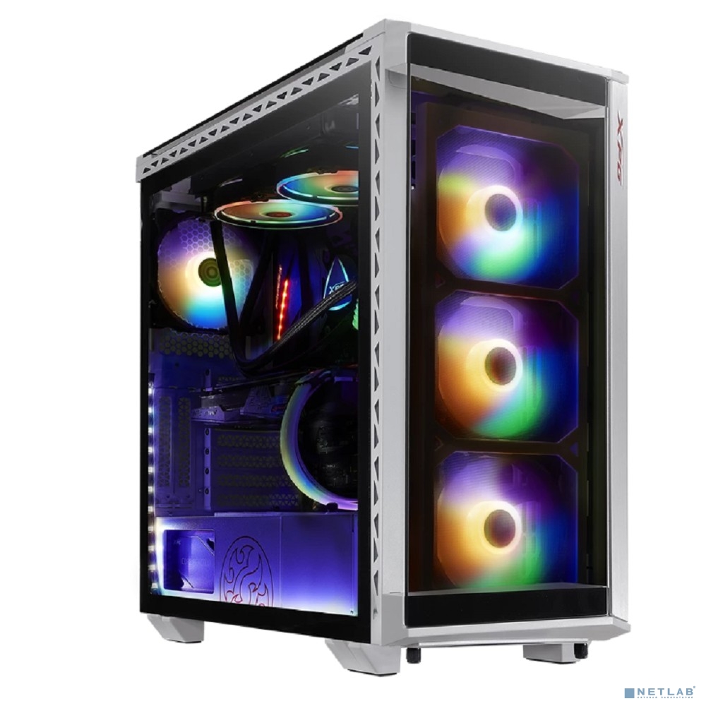 XPG BATTLECRUISER WHITE (BATTLECRUISER-BKCWW) (Midi-Tower, белый, TG*4, 120mm ARGB fan*4)