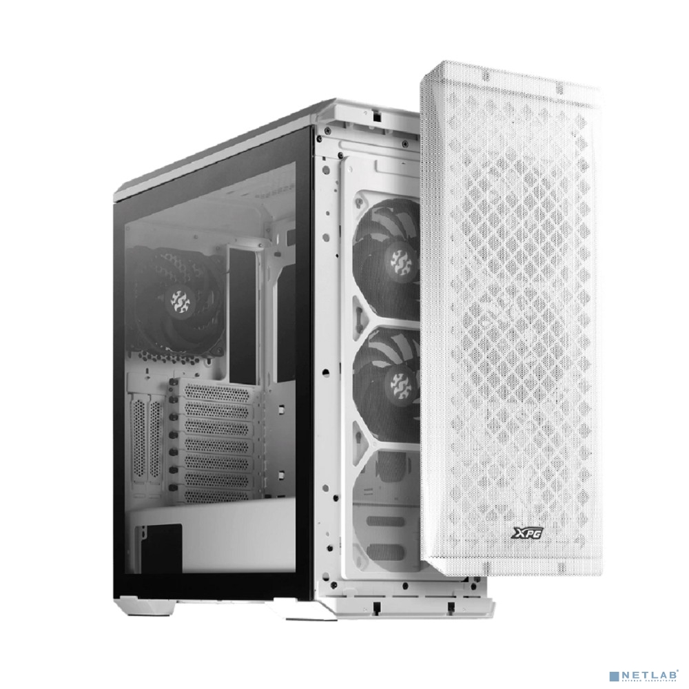XPG Bad Pack DEFENDER WHITE (DEFENDER-WHCWW) (Midi-Tower, белый, TG, 120mm fan*3)