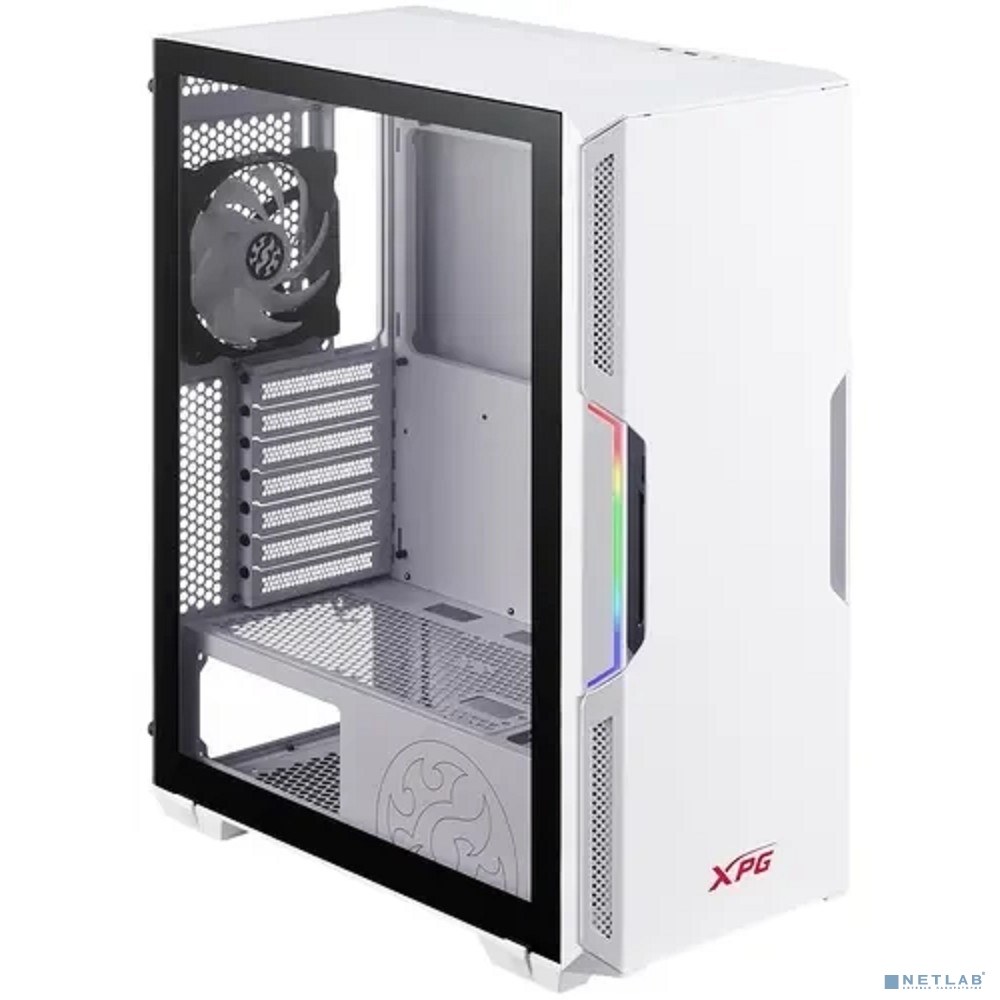 XPG STARKER WHITE (STARKER-WHCWW) (Midi-Tower, белый, TG, 120mm ARGB fan + 120mm fan)