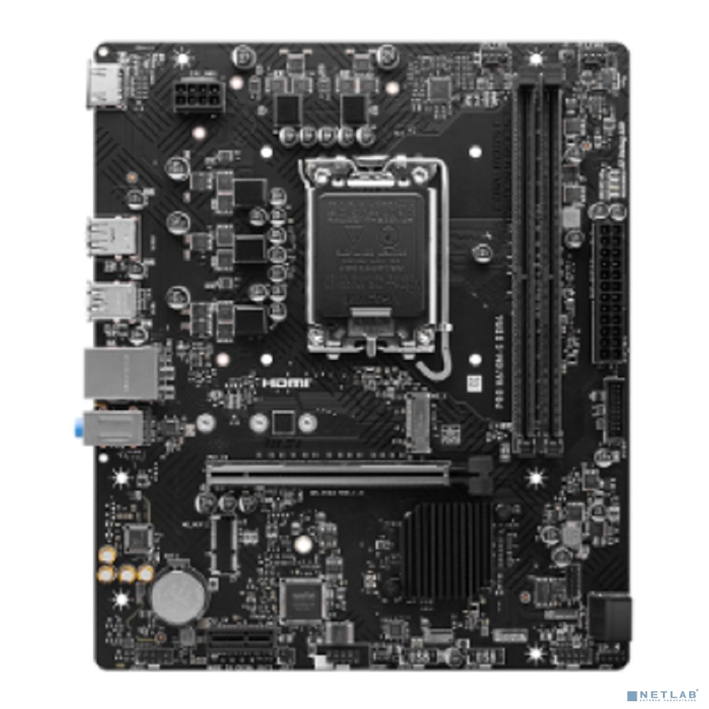 MSI PRO H610M-S DDR4 H610, LGA1700, 2*DDR4, 1*PCIEx16, 1*PCIEx1, 1*M.2, 2*USB3.2Gen1, 4*USB2.0, 2*SATA3.0, 1G, HDMI, M-ATX, RTL