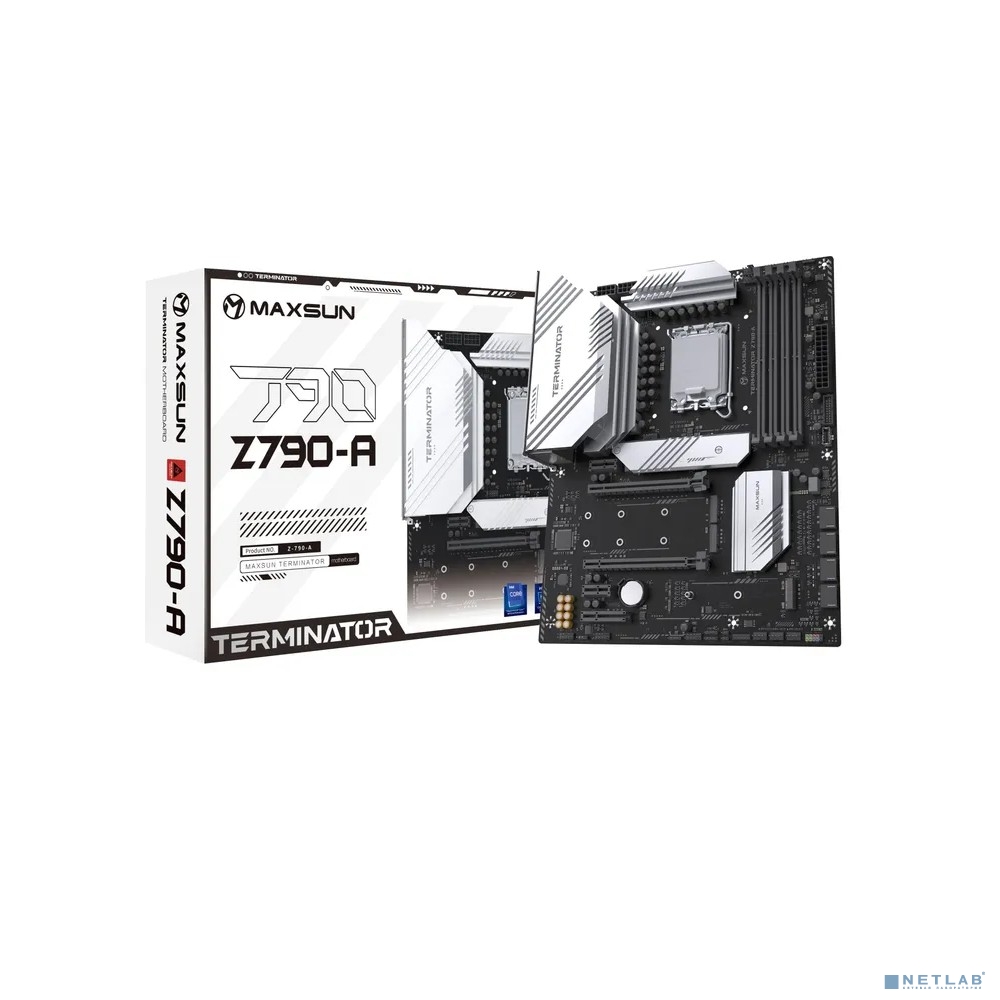 MAXSUN MS-Terminator Z790-A (Socket 1700, ATX, 4*DDR5(192Gb), DP/HDMI, 4*SATA3, 4*M.2, 1xPCI-E x16 /2xPCI-E x4, 1*Type-C, 4*USB 2.0, 4*USB 3.2 , LAN 1*2.5G, RTL)