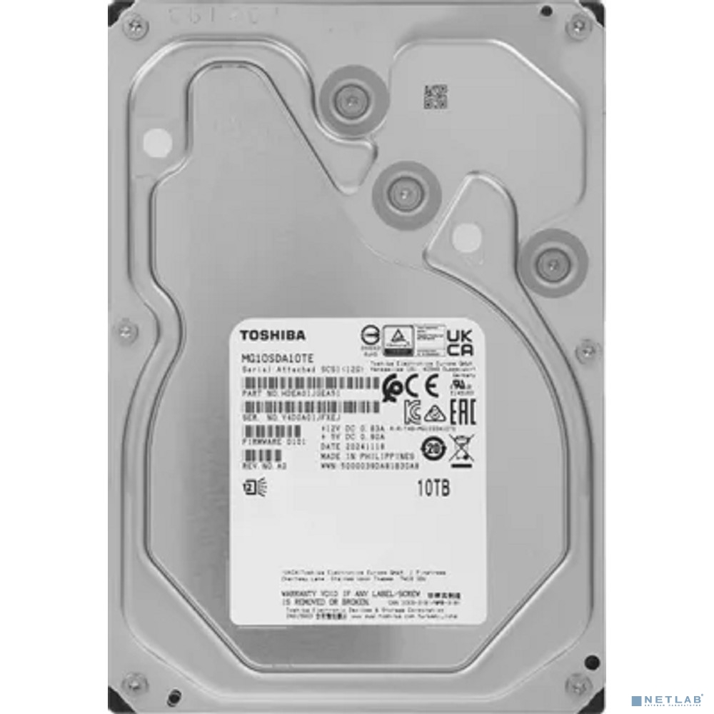 Жесткий диск Toshiba SAS 3.0 10TB MG10SDA10TE Server (7200rpm) 512Mb 3.5"