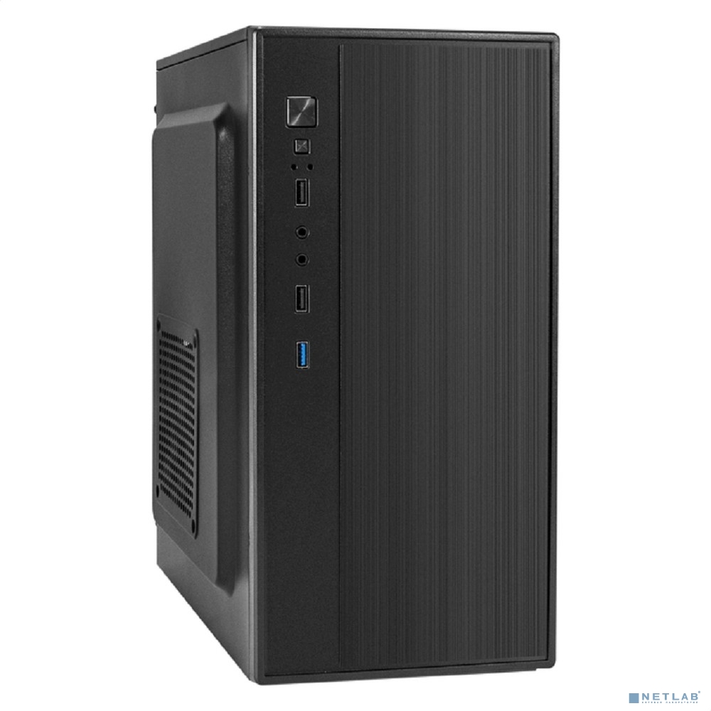Exegate EX298157RUS Корпус Minitower ExeGate BAA-408U-AAA400 (mATX, БП AAA400 с вент. 8см, 2*USB+1*USB3.0, HD Audio, черный)