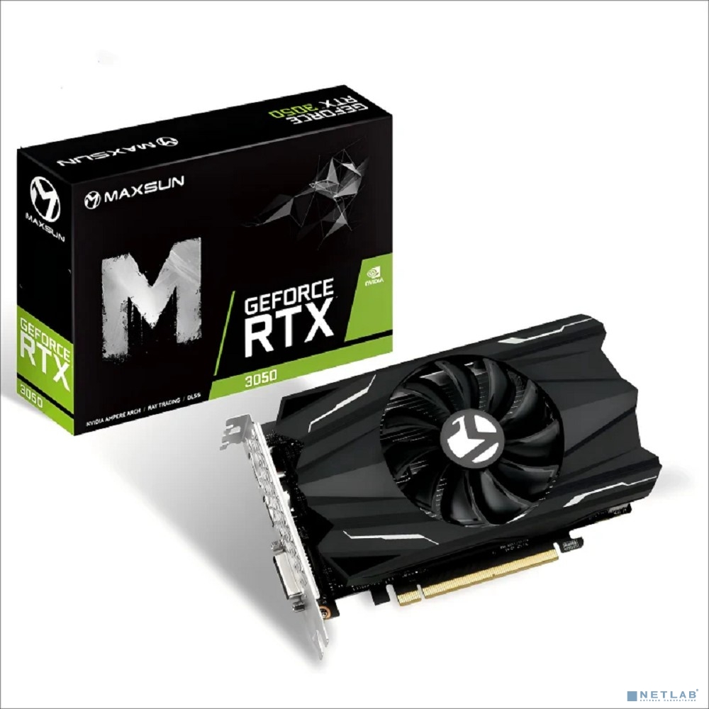 Видеокарта MAXSUN MS-RTX3050 Transformer 6G 96bit, 1042-1470MHZ, DP/HDMI/DVI, 15W/130W (MS-RTX3050 TF 6G S2) RTL