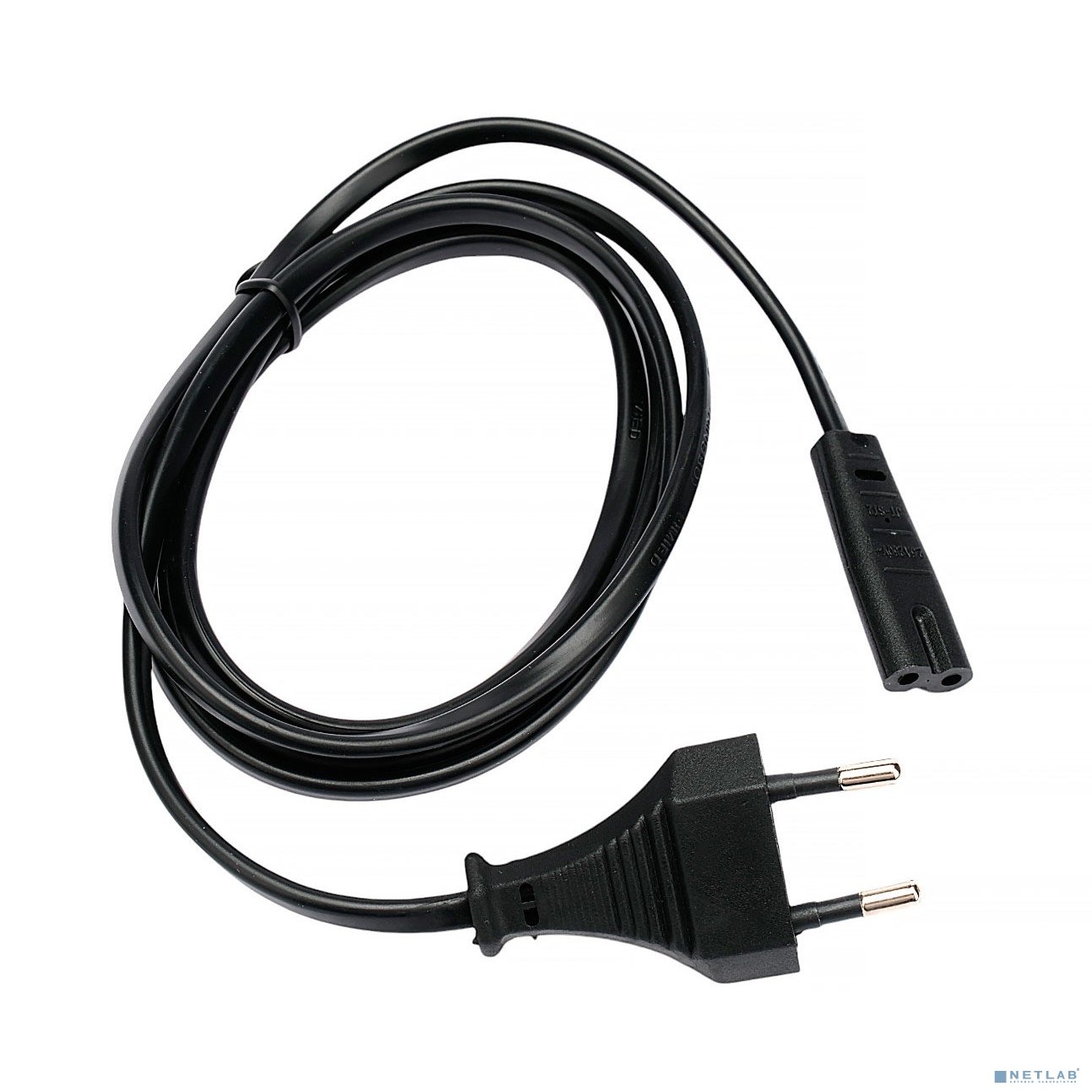 Cablexpert Кабель питания CEE 7/16-C7, 2х0.5мм2, 2.5А, 1.5м, черный, пакет (PC-184/2-1.5M)