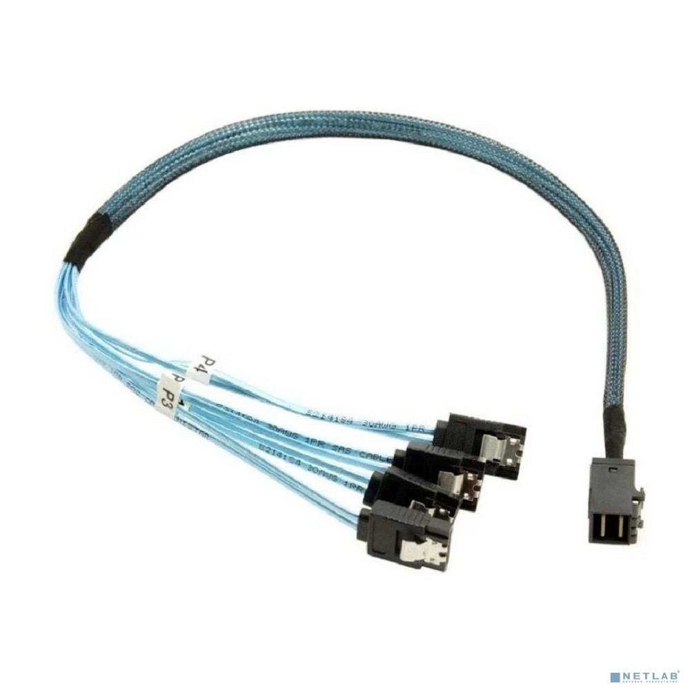 Кабель Amphenol/Areca RHS36-0439 (26II-1C4307-0175) INT SFF8643-to-4*SATA ( HDmSAS -to- 4*SATA internal cable) 75cm (аналог LSI00410, LSI00409, 2279800-R)"