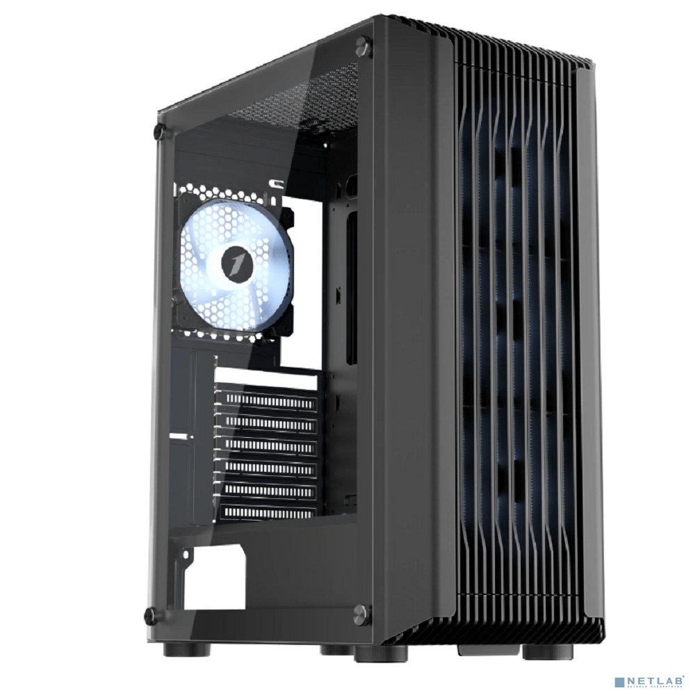 1STPLAYER BULLET HUNTER H6 ARGB Black / ATX / 4x120mm ARGB fans / H6-BK-4F7