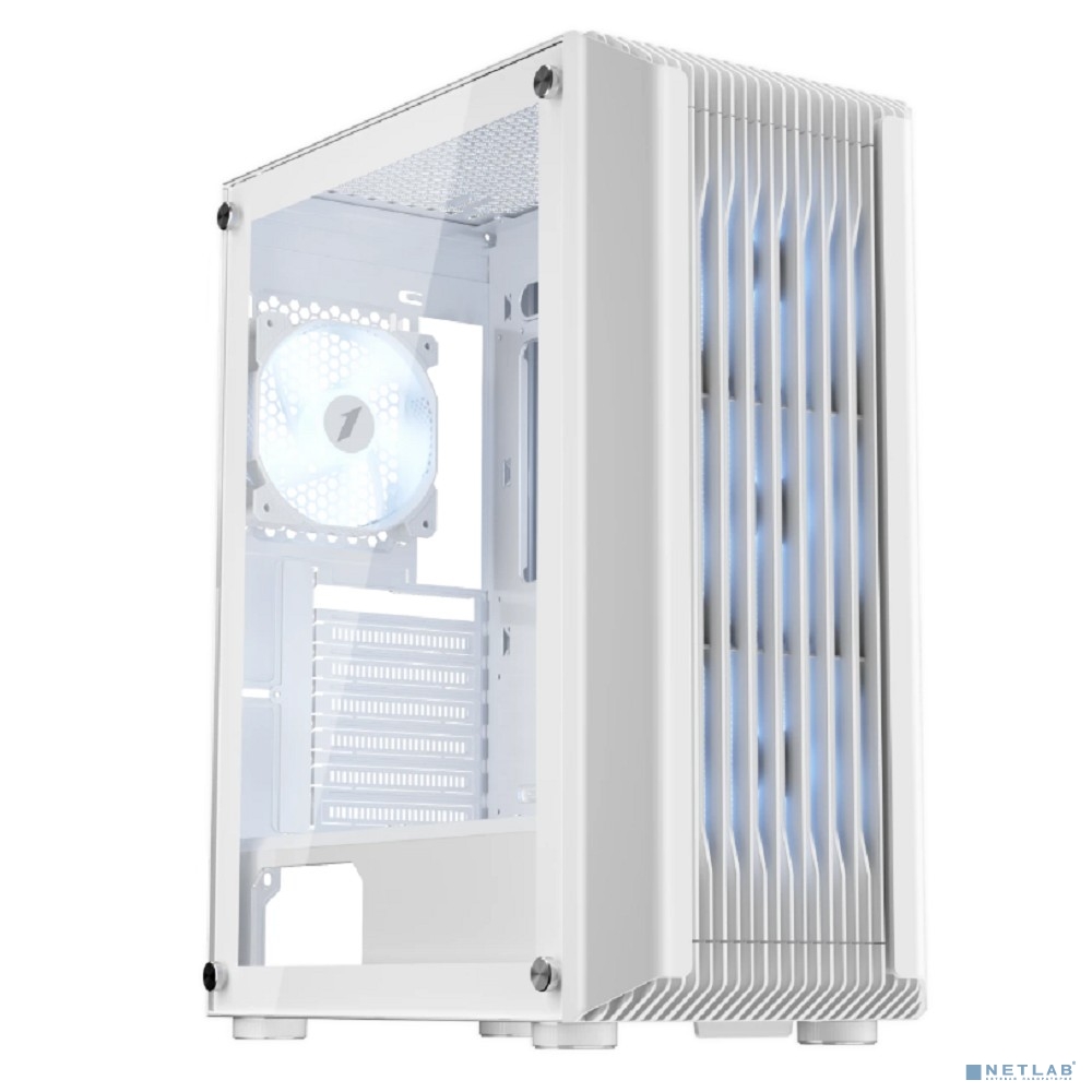 1STPLAYER BULLET HUNTER H6 ARGB White / ATX / 4x120mm ARGB fans / H6-WH-4F7-W