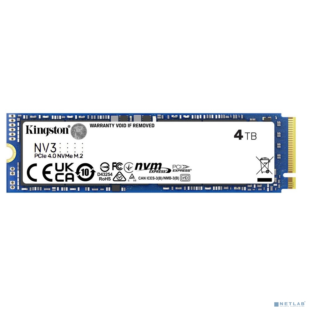 Kingston SSD NV3, 4000GB, M.2(22x80mm), NVMe, PCIe 4.0 x4, SNV3S/4000G
