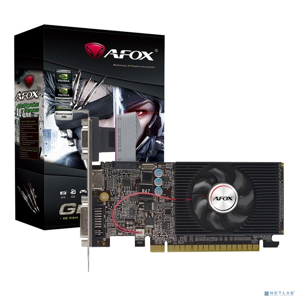 Видеокарта Afox PCI-E 3.0 AF610-1024D3L7-V6 NVIDIA GeForce GT 610 1Gb 64bit GDDR3 810/1333 DVIx1 HDMIx1 CRTx1 HDCP Ret