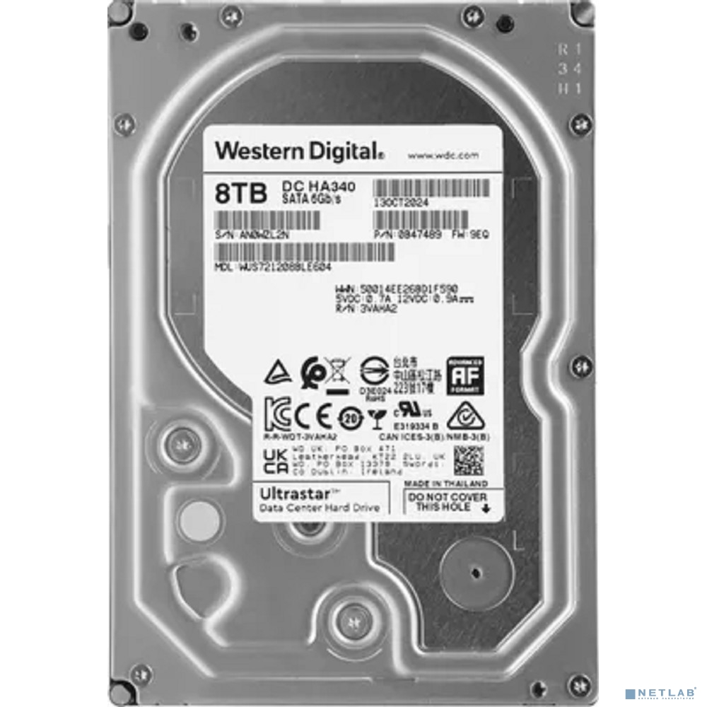8Tb WD Ultrastar DC HA340 8TB <WUS721208BLE604> SATA3 3.5"
