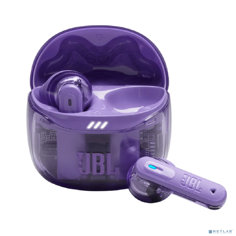 Наушники JBL, модель Tune Flex 2 Ghost - призрачно-фиолетовый