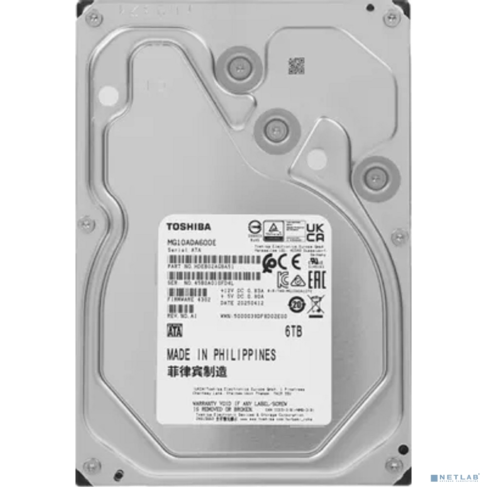 Жесткий диск Toshiba SATA-III 6TB MG10ADA600E Server Enterprise Capacity 512E (7200rpm) 512Mb 3.5"