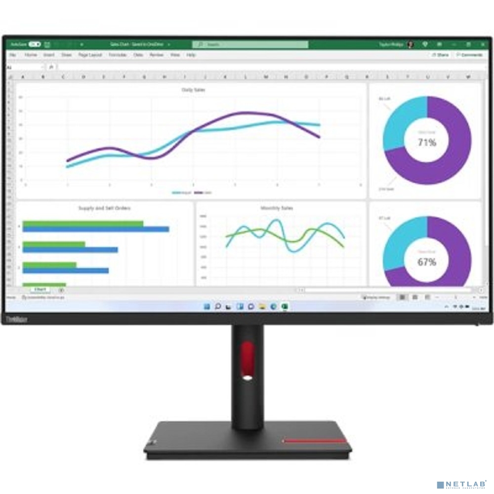 LCD Lenovo 31.5" T32h-30 Black/Red