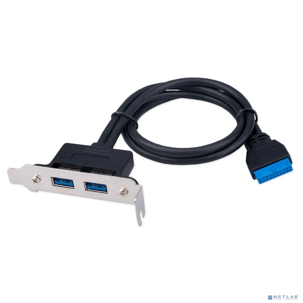 Cablexpert Планка USB 3.0 на заднюю панель низкопрофильная, 2 порта USB (CC-USB3-RECEPTACLE-LP)