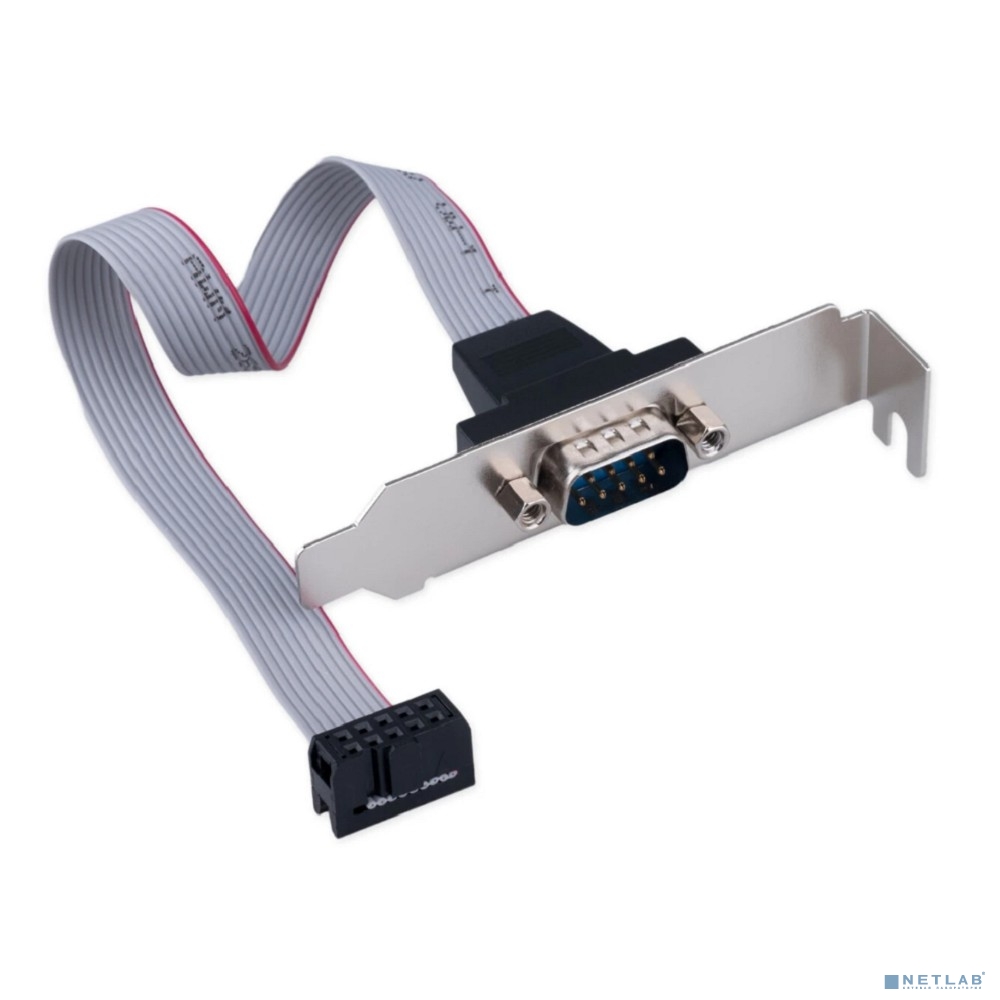 Cablexpert Планка на заднюю панель низкопрофильная, 1 порт COM/RS-232/DB9-M (CCDB9RECEPTACLE-LP)