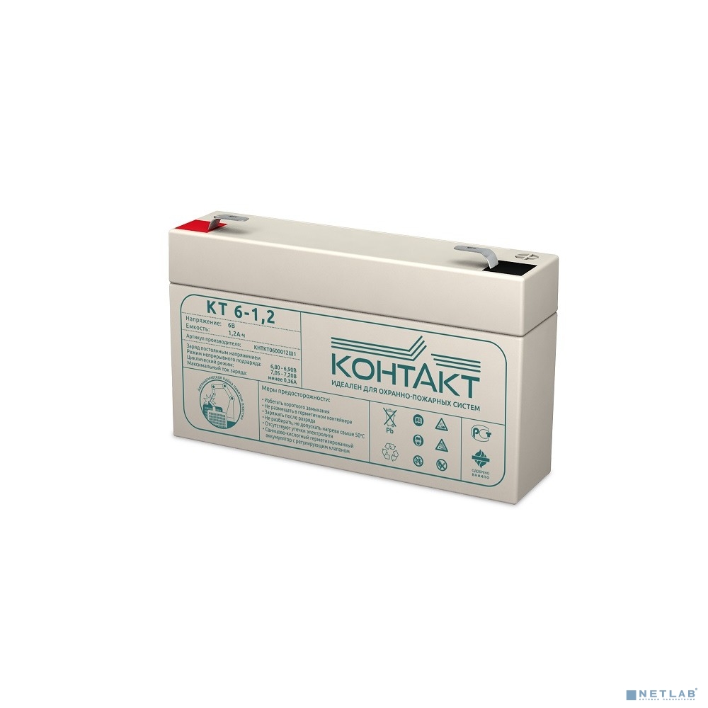 Контакт АКБ КТ 6-1,2 6V/1,2Ah