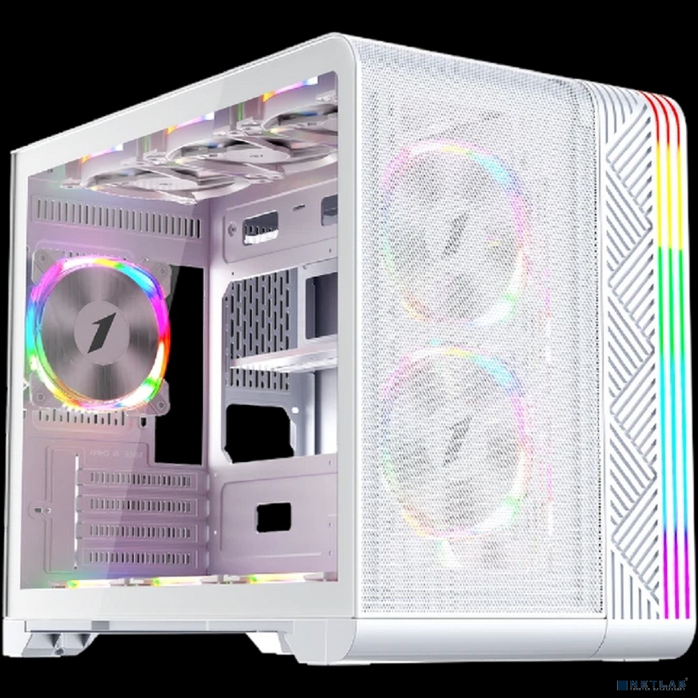 1STPLAYER VT6 ARGB White / mATX / 3x120mm ARGB fans / VT6-WH-3FS7-W