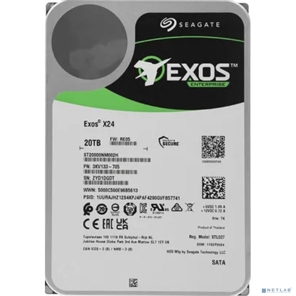 20TB Seagate Exos X24 (ST20000NM002H)