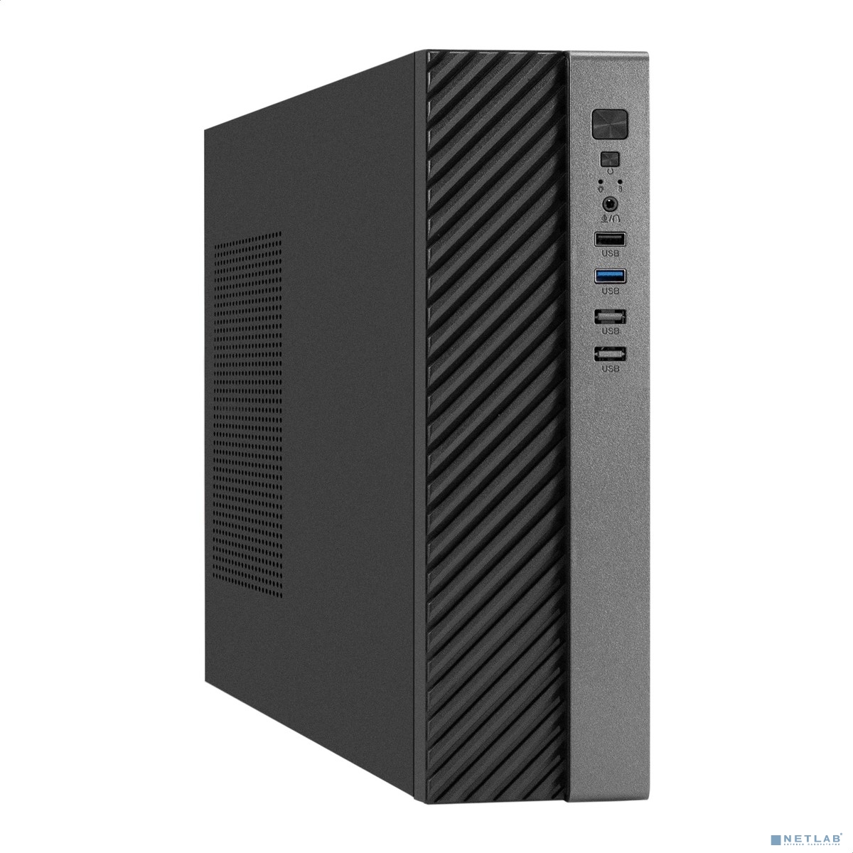 Exegate EX298793RUS Корпус Desktop ExeGate MI-302U-350 (mATX/mini-ITX, TPS350 8см, 1*USB+1*USB3.0, HD аудио, черный)