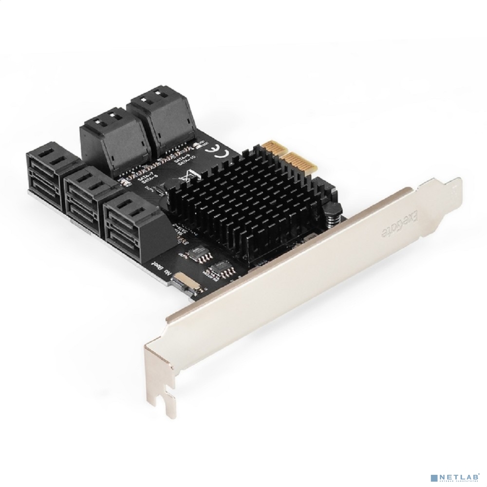 Exegate EX299524RUS Контроллер ExeGate EXE-510v2 (PCI-E x1, SATA3 6Gb/s, 10 int, ASMedia Chipset ASM106x+JMB575)