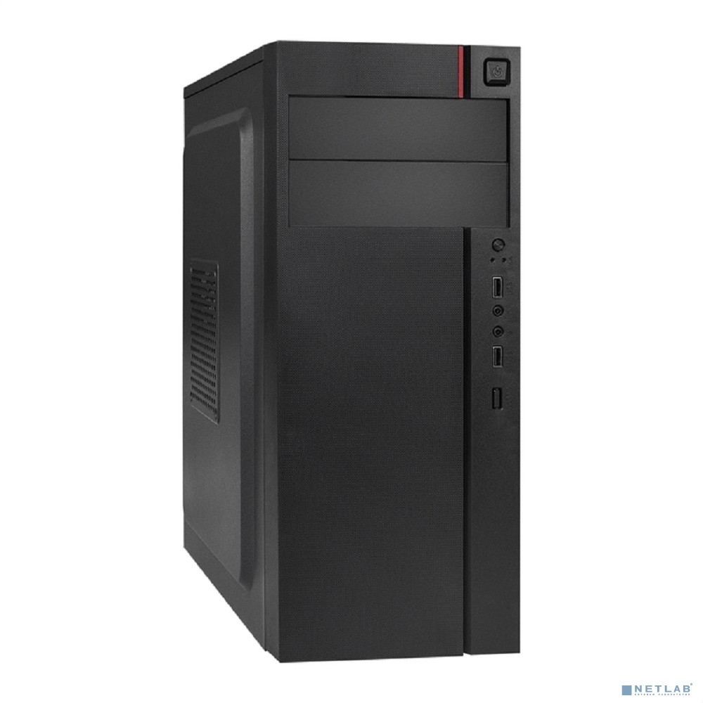 Exegate EX299318RUS Корпус Miditower ExeGate AA-440-UNS400 (ATX, БП UNS400 с вент. 12см, 2*USB, аудио, черный)