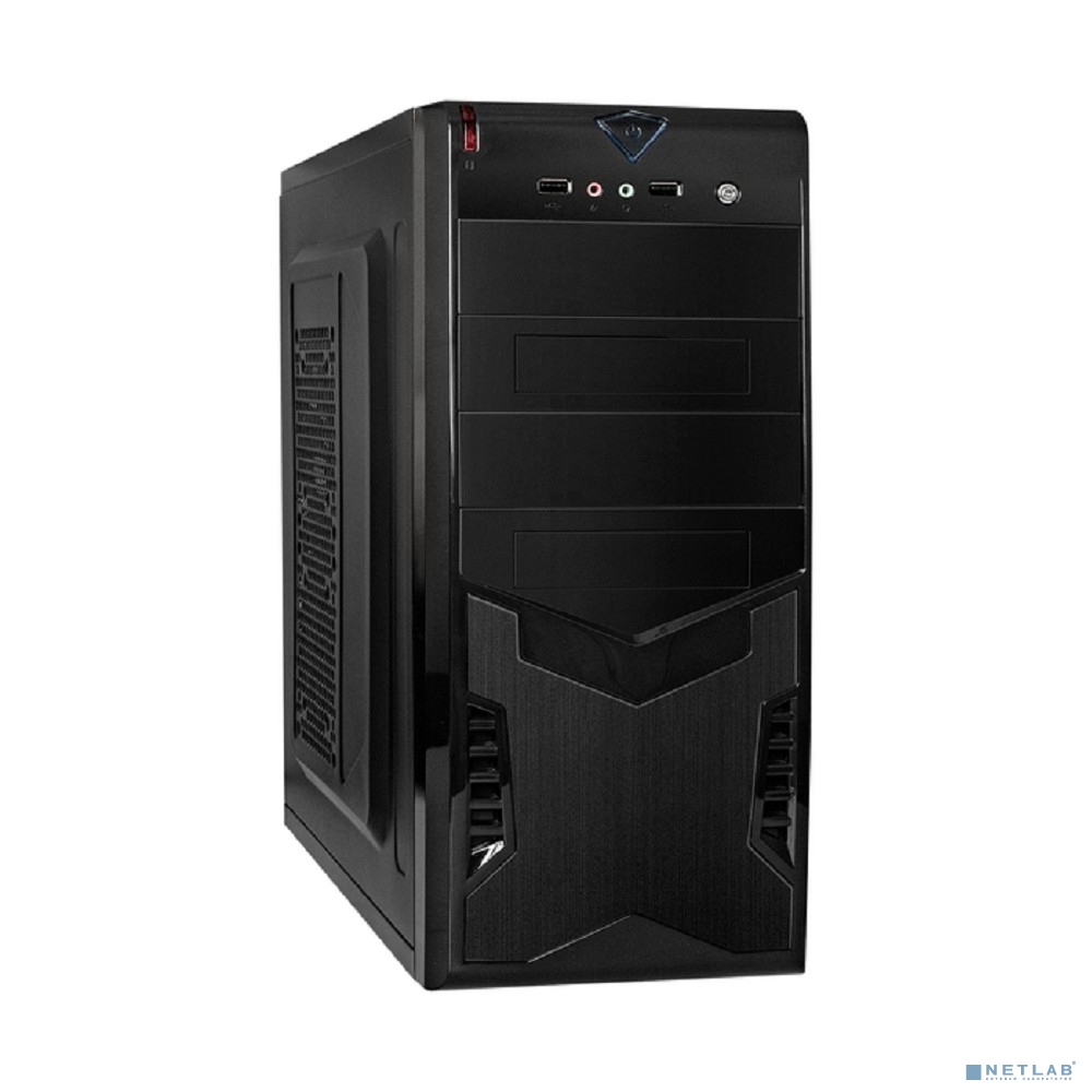Exegate EX299168RUS Корпус Miditower ExeGate CP-604-UNS450 (ATX, БП UNS450 с вент. 12см, 2*USB, аудио, черный)