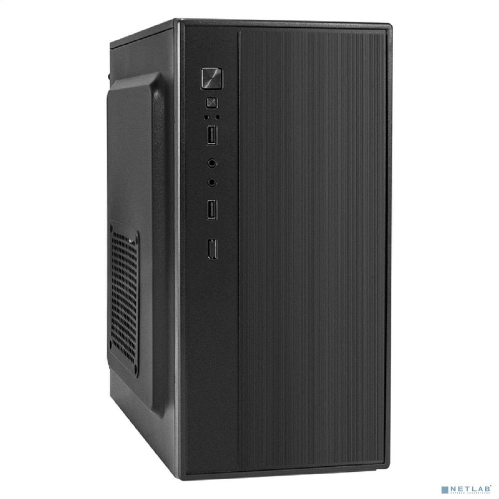 Exegate EX299271RUS Корпус Minitower ExeGate BAA-408-UNS500 (mATX, БП UNS500 с вент. 12см, 2*USB, HD Audio, черный)