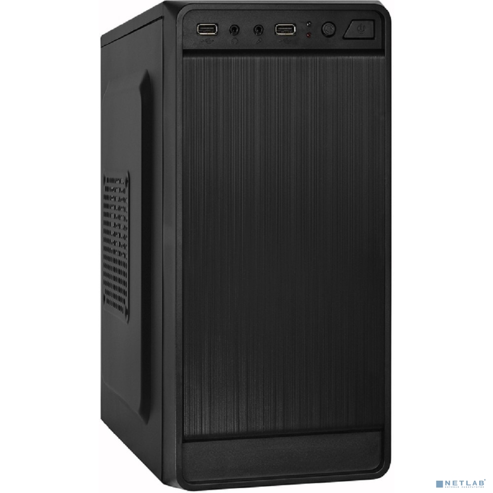 Exegate EX290275RUS Корпус Minitower ExeGate BAA-108-AA500 (mATX, БП AA500 с вент. 8см, 2*USB, аудио, черный)
