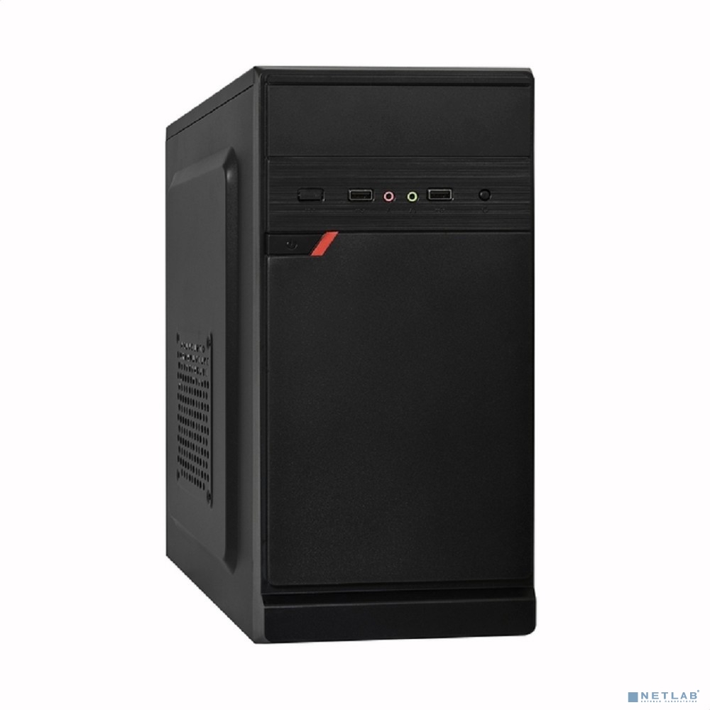 Exegate EX299185RUS Корпус Minitower ExeGate BAA-106-UNS500 (mATX, БП UNS500 с вент. 12см, 2*USB, аудио, черный)
