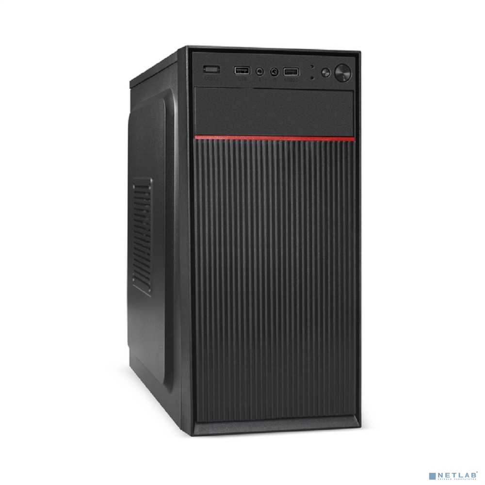 Exegate EX299198RUS Корпус Minitower ExeGate BAA-113-UNS350 (mATX, БП UNS350 с вент. 12см, 2*USB, аудио, черный)