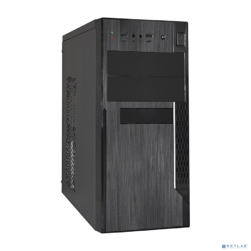 Exegate EX299310RUS Корпус Minitower ExeGate MA-373X-UNS400 (mATX, БП UNS400 с вент. 12см, 2*USB, аудио, черный)