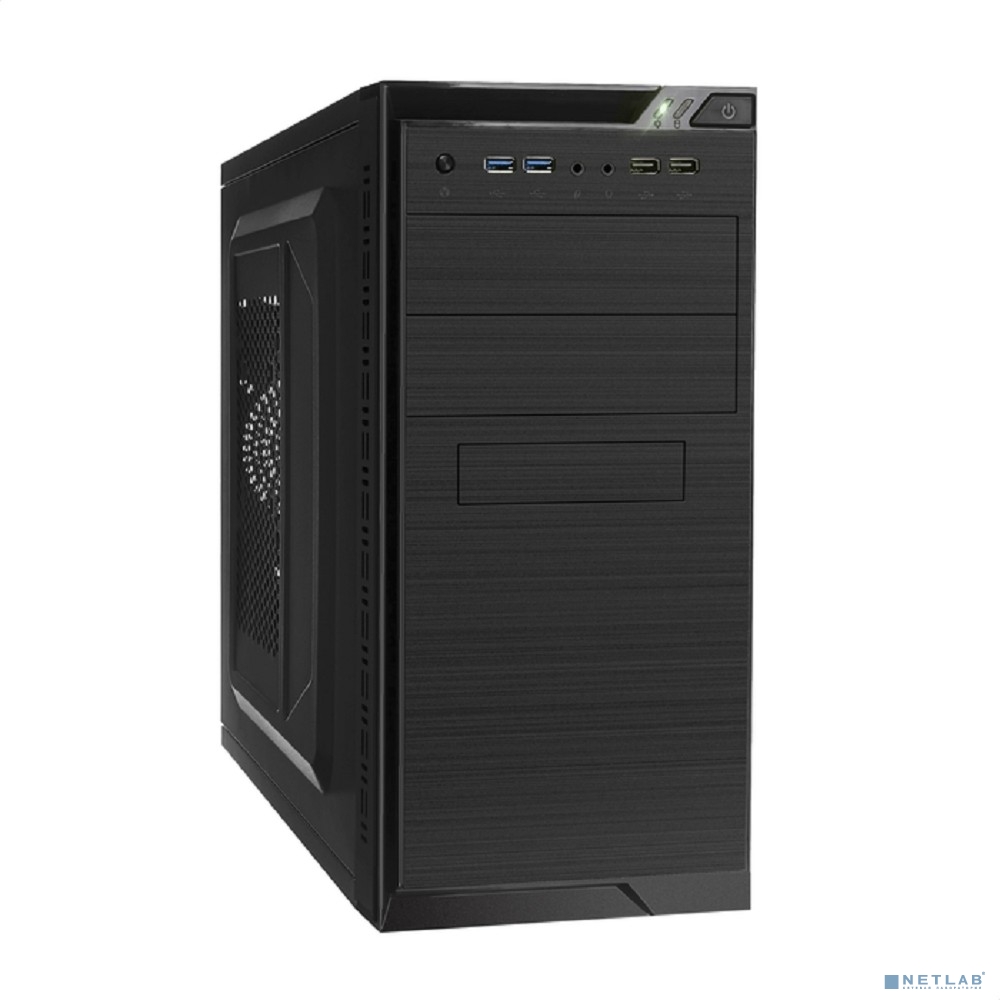 Exegate EX299152RUS Корпус Minitower ExeGate QA-412U-UNS450 (mATX, БП UNS450 с вент. 12см, 2*USB+2*USB3.0, аудио, черный)
