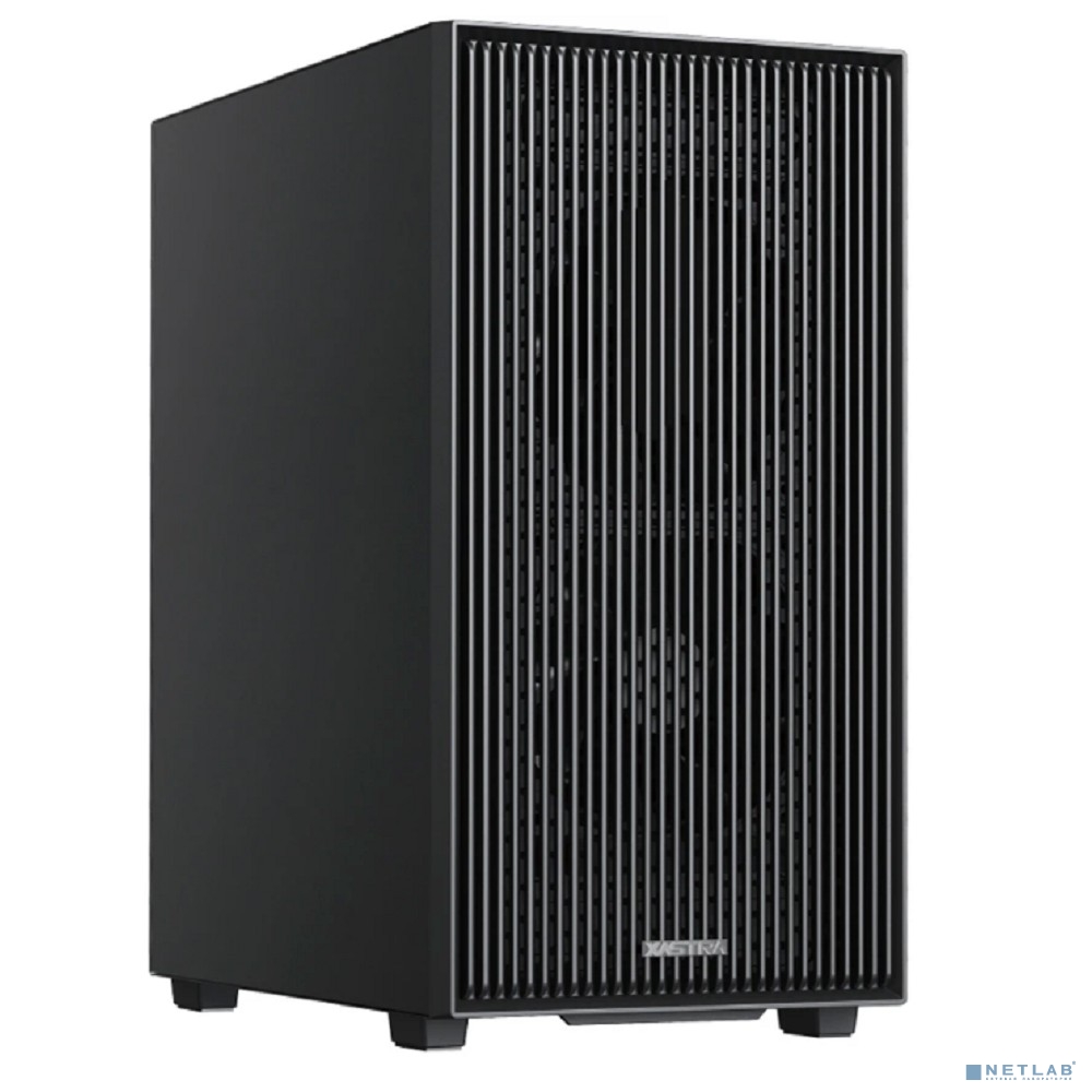 XASTRA Корпус A307M 2BK SI Black mATX/Mesh/Metal left panel / 2x120mm PWM FC black fans/ A307M-2FC12BK-SI