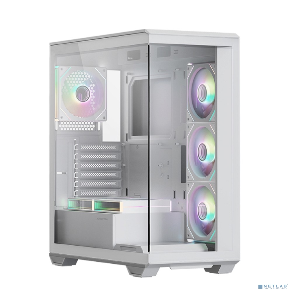 XASTRA Корпус Q600 6ARGB-C10-WH White ATX/Aquarium/Screewless/6x120mm ARGB PWM FM fans/Argb+PWM HUB 10port/ Q600-6FM12A-C10-WH