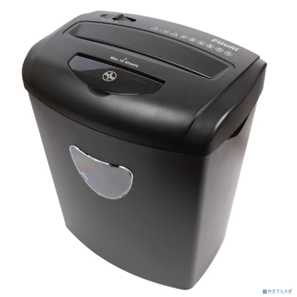 Уничтожитель бумаг Filum FL-SH021-04S 10 листов, безоп. 4ур., 21литр, 2,2м/мин, уничт. CD и карты, ур. шума: 72Дб (1110414)