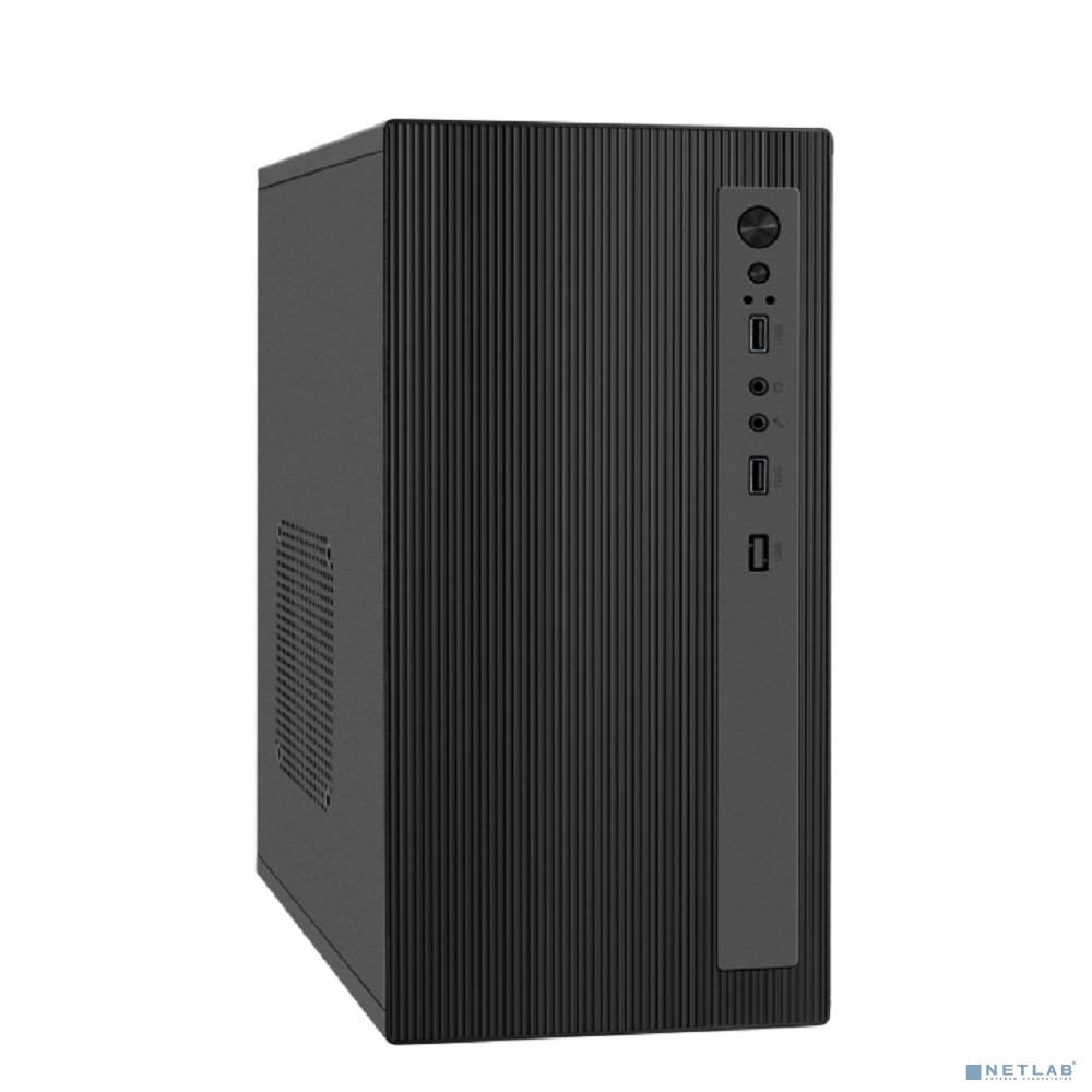 Exegate EX299217RUS Корпус Minitower ExeGate BAA-303M-UNS400 (mATX, БП UNS400 с вент. 12см, 2*USB, HD Audio, черный)