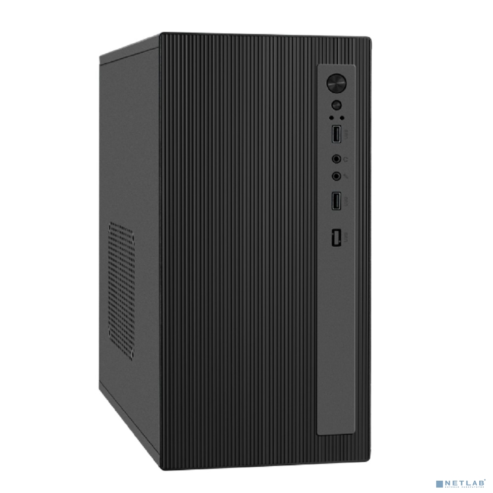 Exegate EX299219RUS Корпус Minitower ExeGate BAA-303M-UNS500 (mATX, БП UNS500 с вент. 12см, 2*USB, HD Audio, черный)