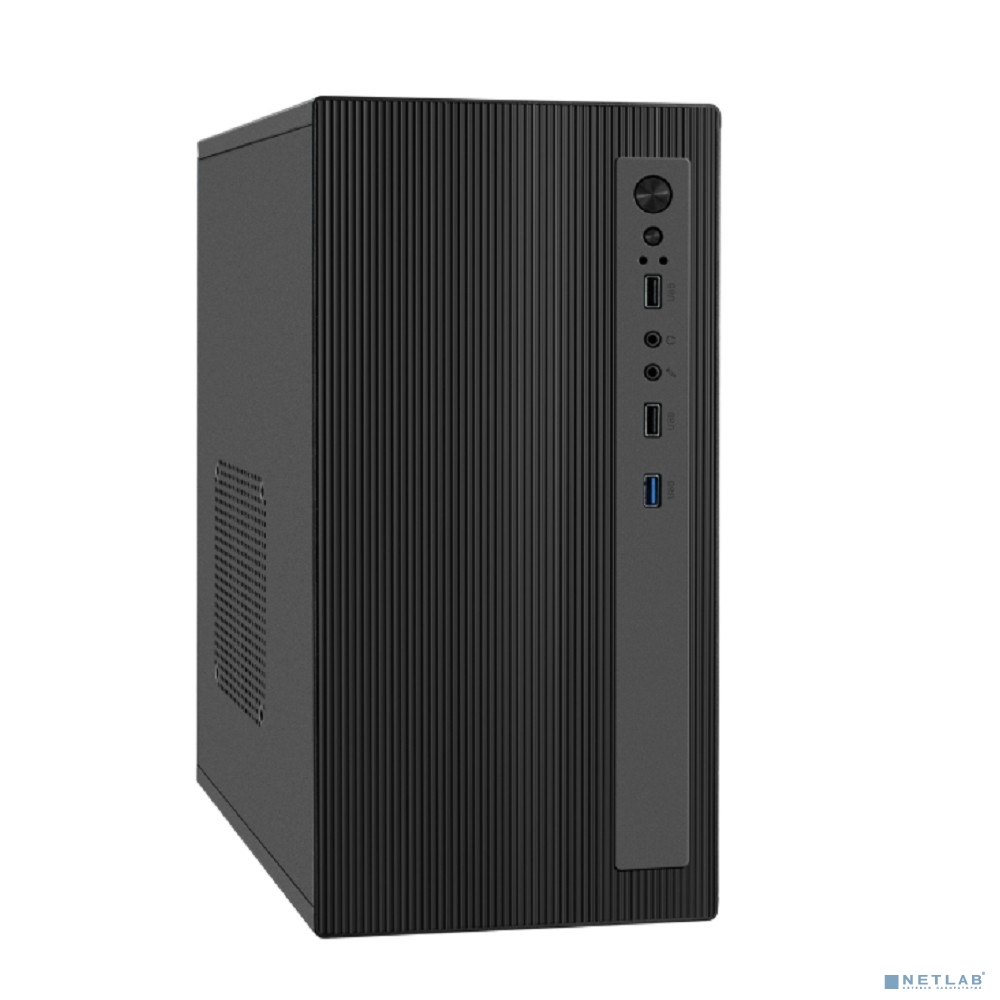 Exegate EX299400RUS Корпус Minitower ExeGate BAA-303MU-AA500 (mATX, БП AA500 с вент. 8см, 2*USB+1*USB3.0, HD Audio, черный)
