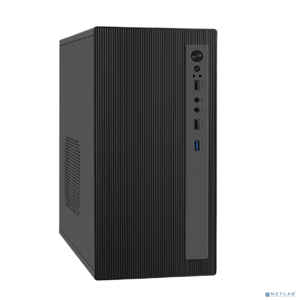 Exegate EX299066RUS Корпус Minitower ExeGate BAA-303MU-AAA350 (mATX, БП AAA350 с вент. 8см, 2*USB+1*USB3.0, HD Audio, черный)