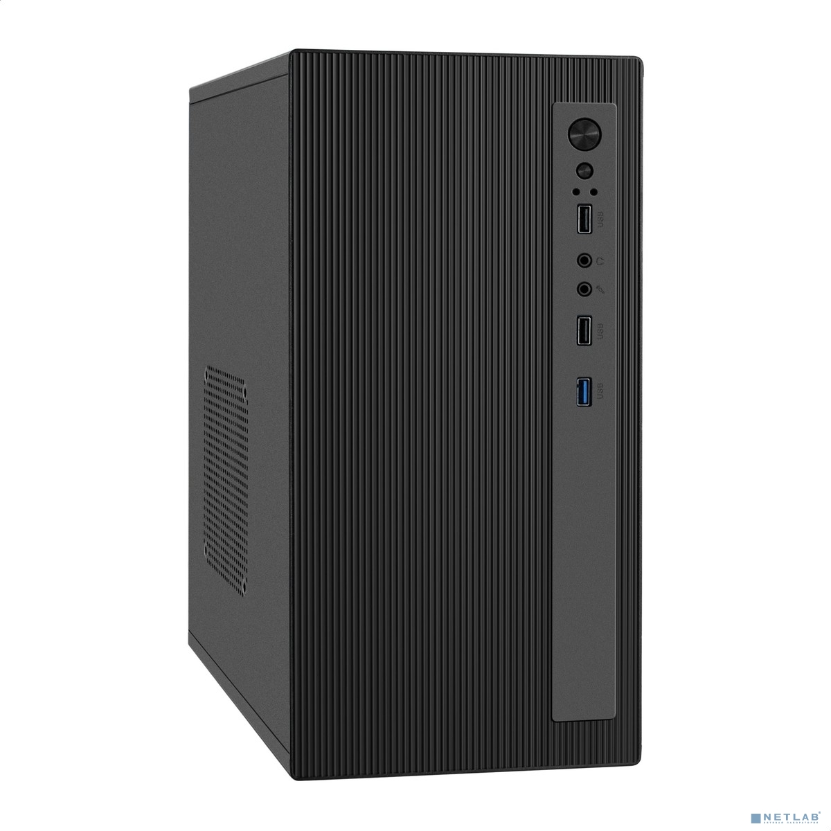 Exegate EX299220RUS Корпус Minitower ExeGate BAA-303MU-UNS350 (mATX, БП UNS350 с вент. 12см, 2*USB+1*USB3.0, HD Audio, черный)