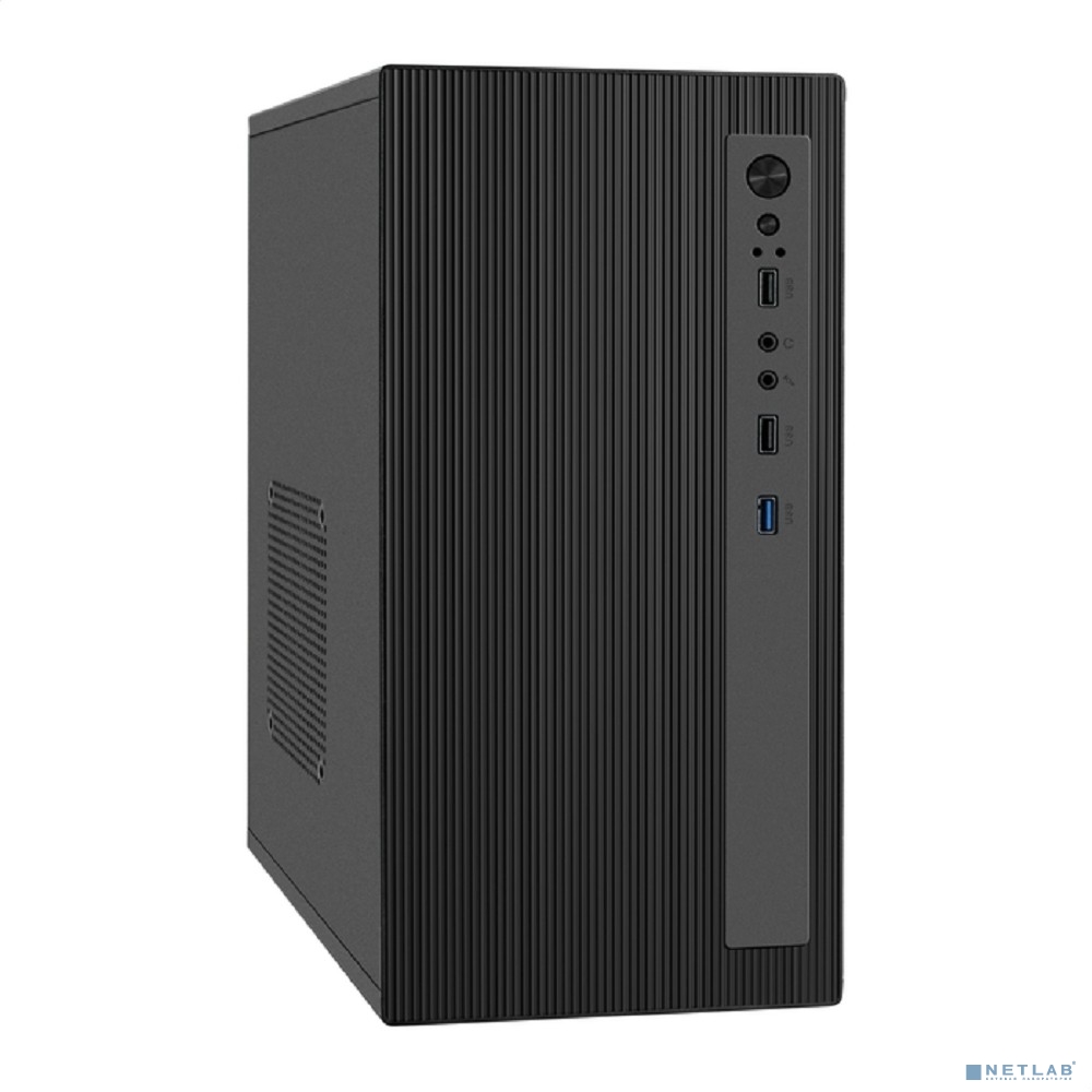 Exegate EX299221RUS Корпус Minitower ExeGate BAA-303MU-UNS400 (mATX, БП UNS400 с вент. 12см, 2*USB+1*USB3.0, HD Audio, черный)